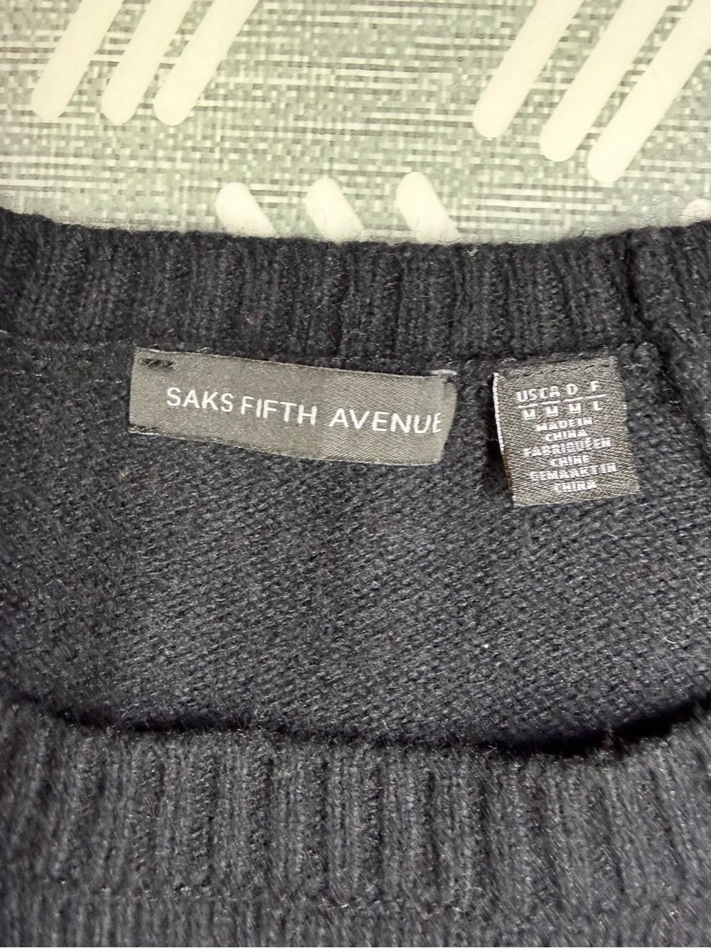 Recent Vintage Saks Fifth Avenue Men's Crewneck Sweater with Fair Isle Pattern